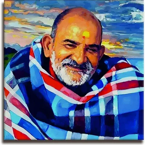 PAPER PLANE DESIGN Neem Karoli Baba Canvas